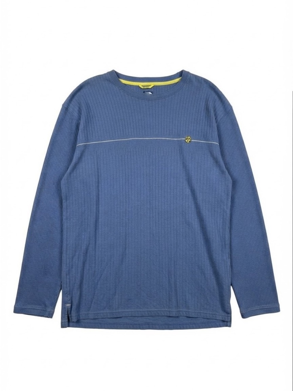 VTG 00s Y2K The North Face A5 Series Ribbed Long Sleeve Shirt Blue XL 22x30